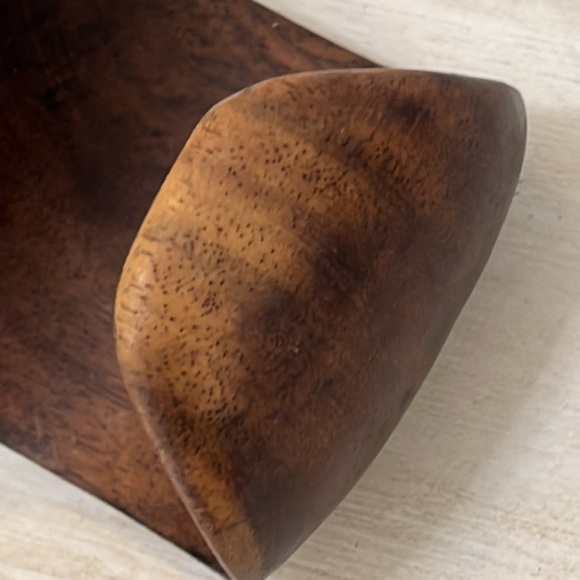 Large WOOD Cuff bracelet inset shell - Picture 10 of 11